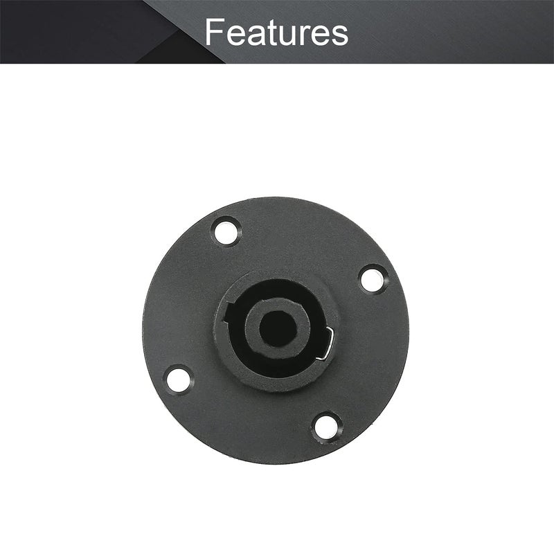 Fielect 6Pcs SpeakOn Panel Mount Socket Round, 4 Pole Audio Speaker Twist Lock Female Speakon LY-KNT041 - Image 3
